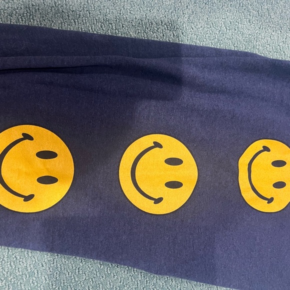 Navy blue aviator nation sweatpants with smiley faces size small - Picture 3 of 3